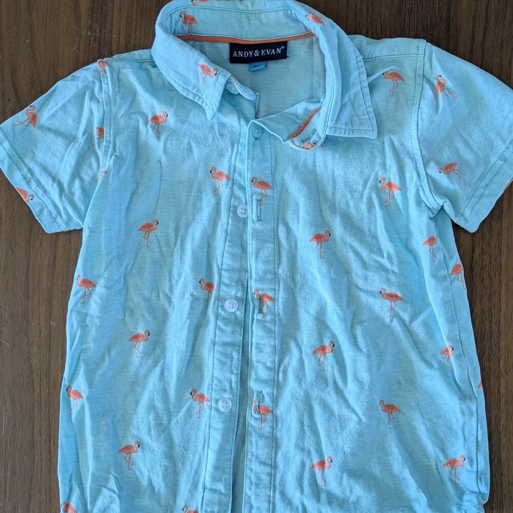 Andy & Evan Cotton Cabana Button Down 3T